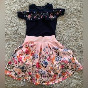 Girls Bodysuit and Skirt Matching Set (size 10 girls)